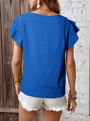Ruffle Sleeve Blouse
