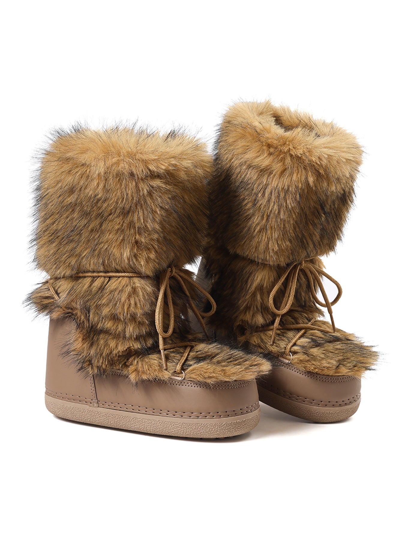 Fluffy Faux Fur Platform Winter Boots