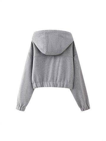 Cozy Cropped Zip Up Hoodie