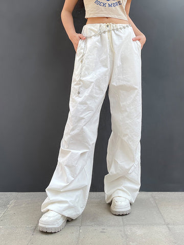 Low Rise Baggy Parachute Pants