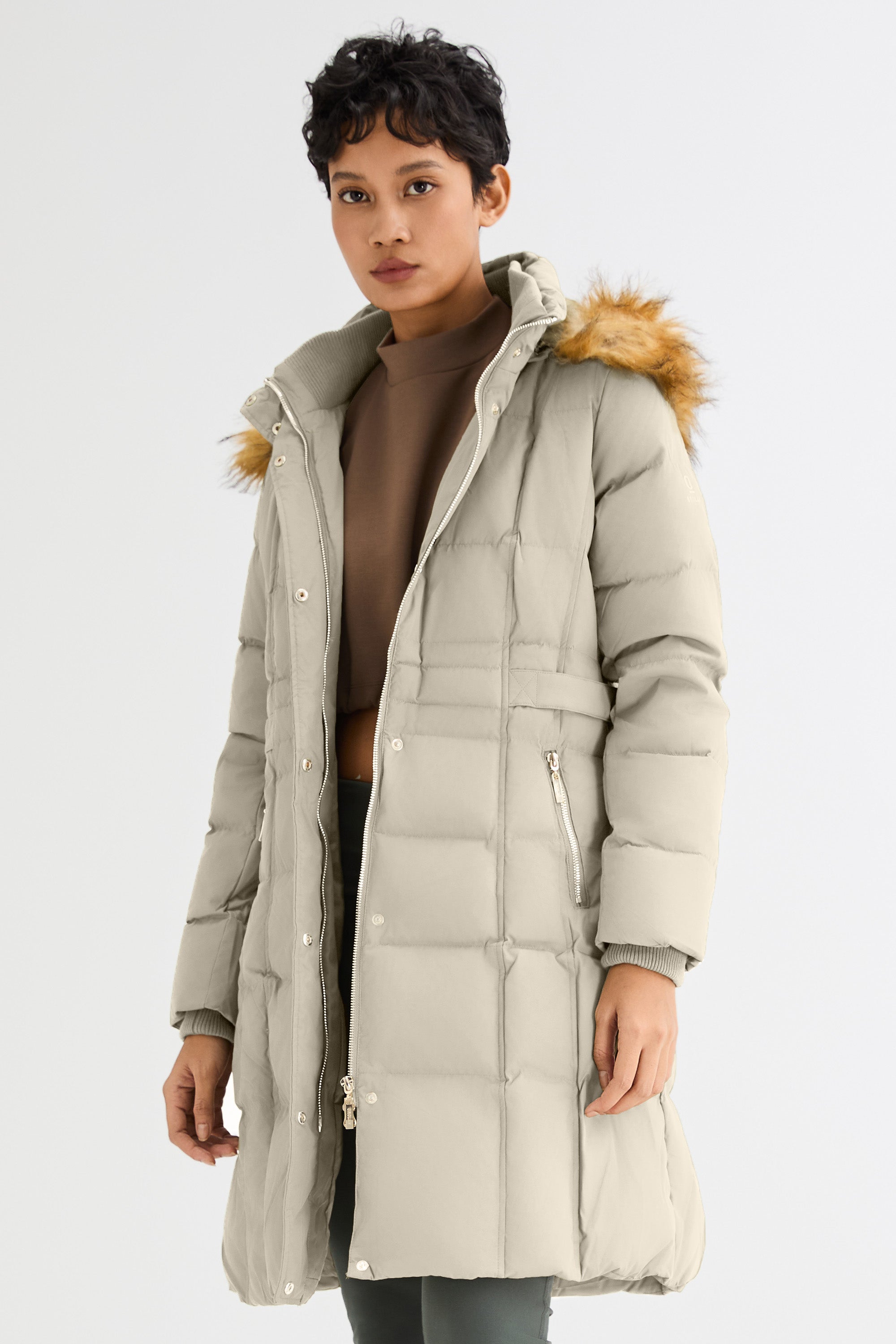Faux Fur Hooded Puffer Coat