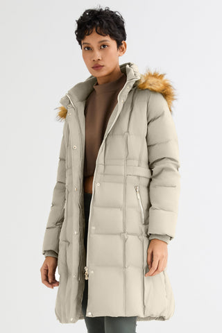 Faux Fur Hooded Puffer Coat