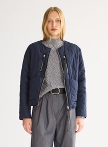 Lightweight Quilted Zip Up Jacket