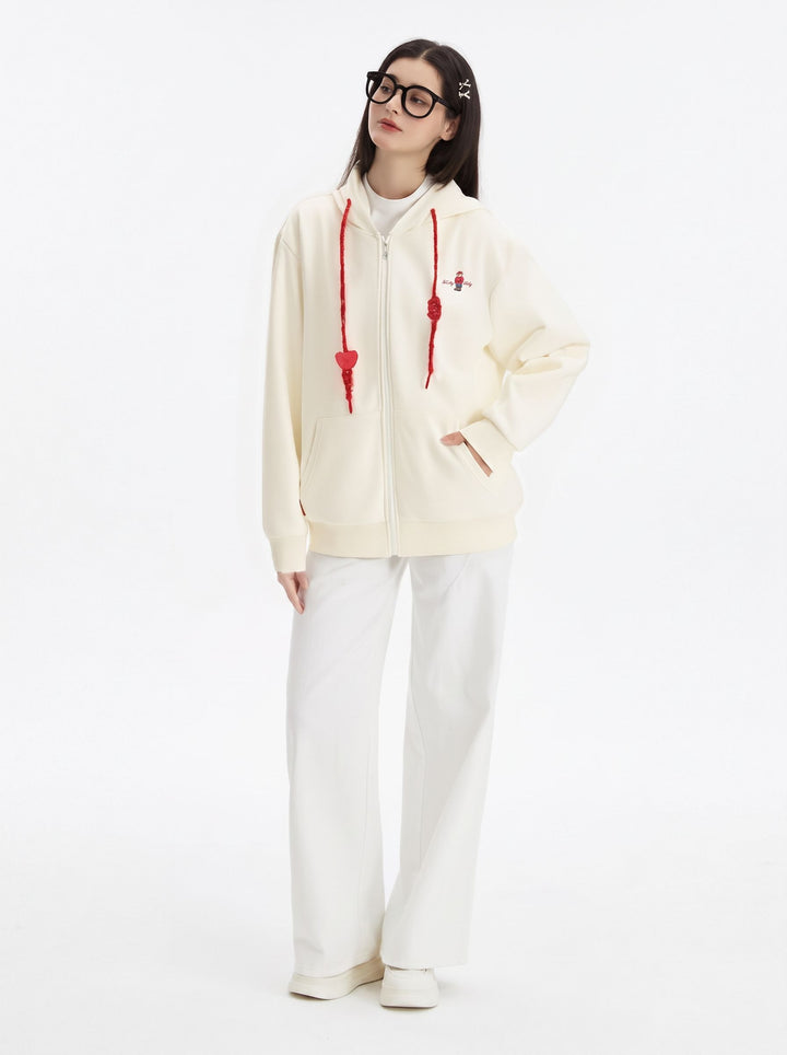 Cute Teddy Bear Graphic Hooded Jacket