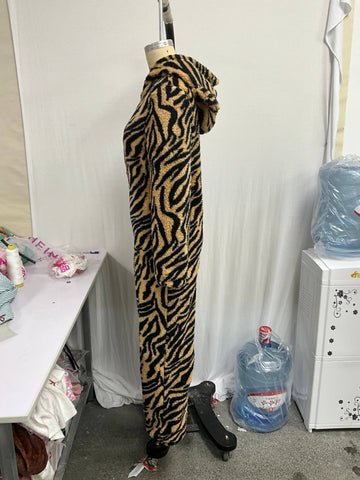 Cozy Plush Tiger Print Onesie