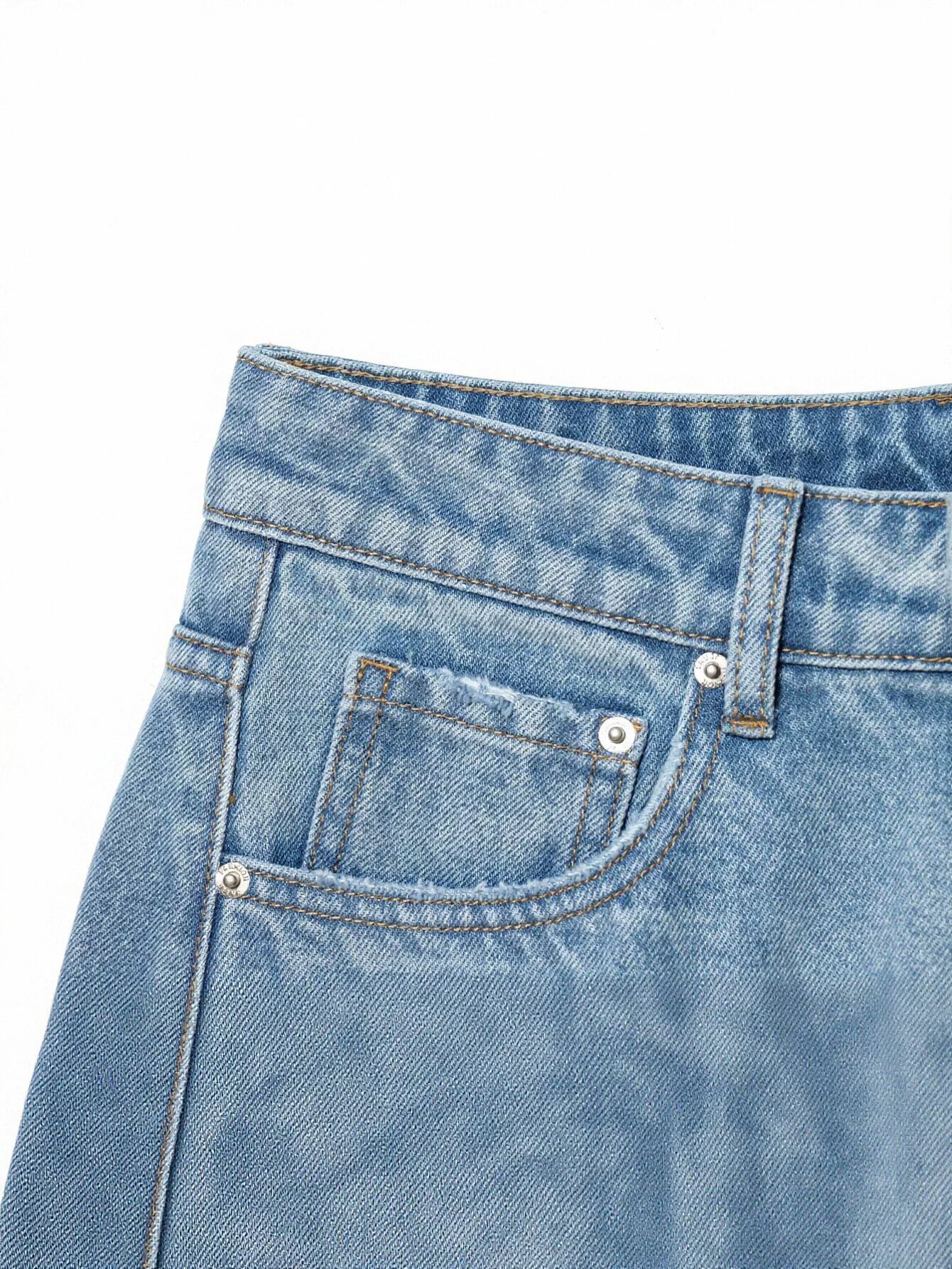 High Waisted Curved Seam Jeans