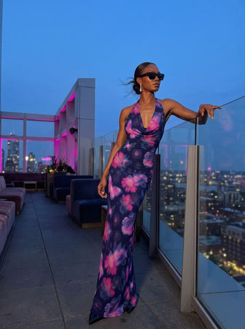 mssistert -'s Pink Butterfly Print Midi Dress