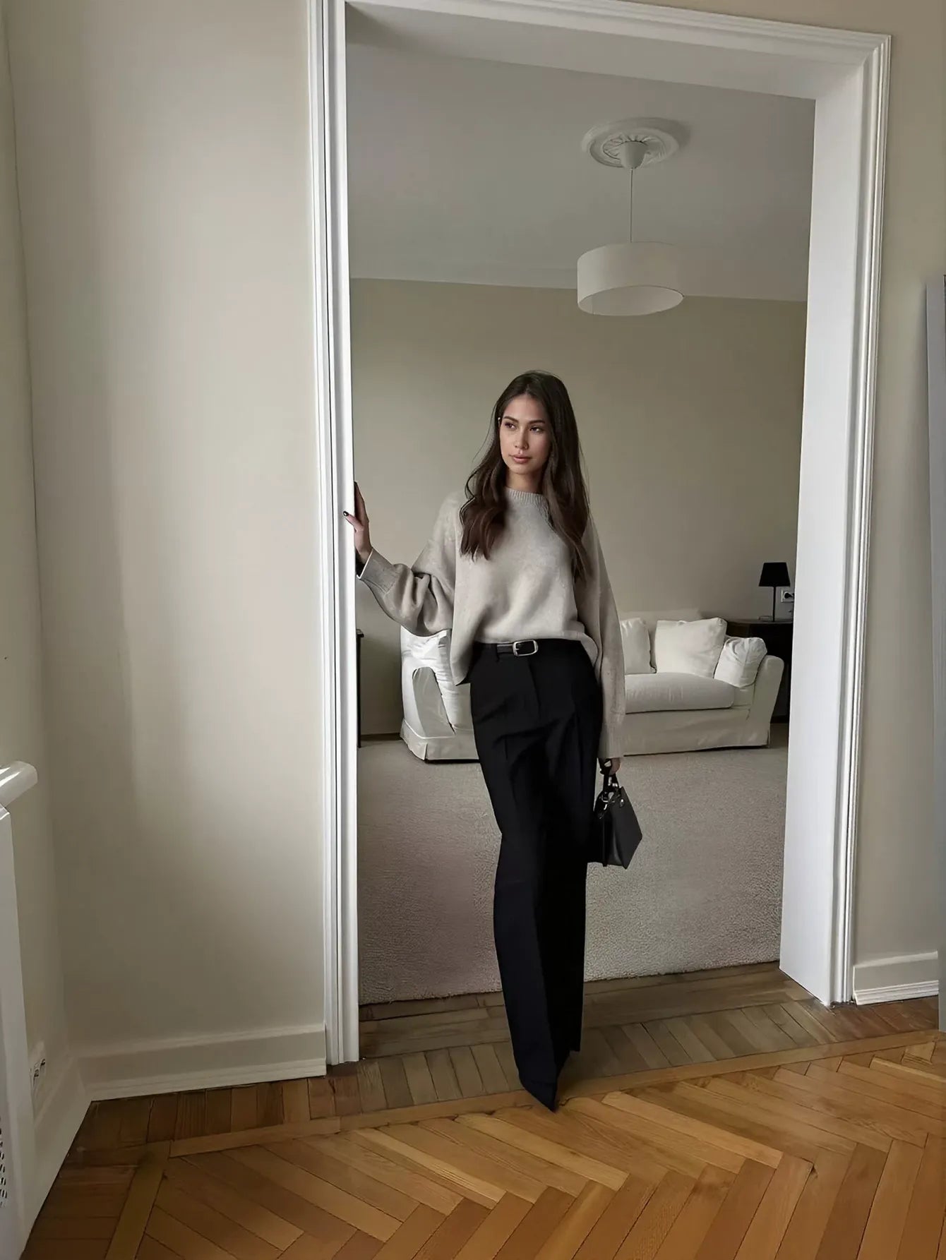 Oversized Crewneck Soft Knit Sweater