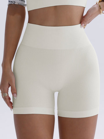High-Waisted Seamless Comfort Yoga Shorts-Multicolor