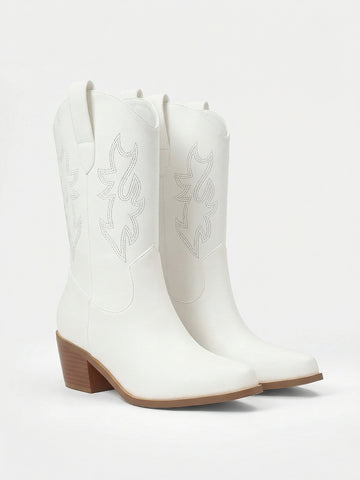 Pointed-Toe Stiletto-Heel Suede Chic Knee-High Boots