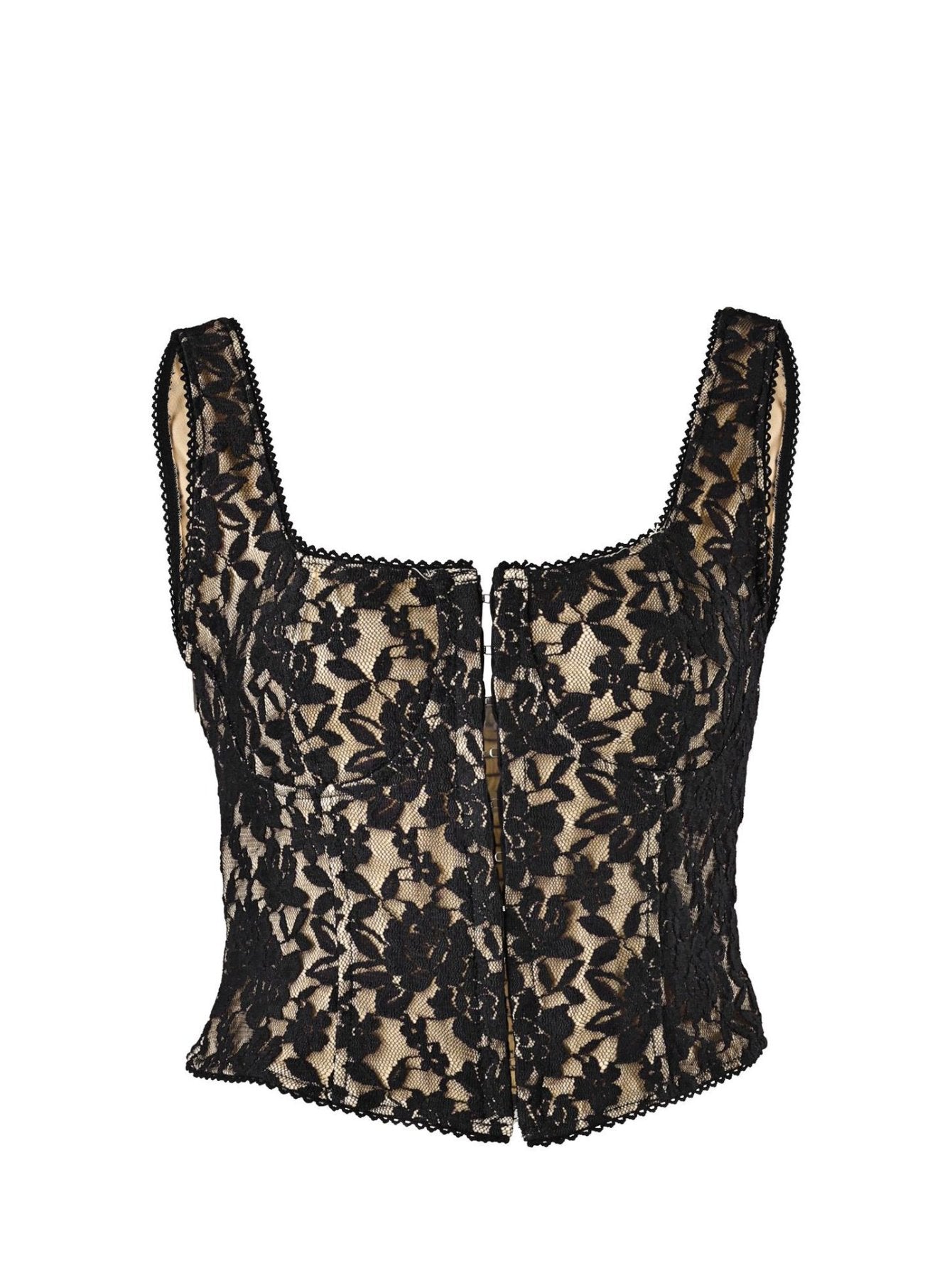 Floral Lace Corset Tank Top