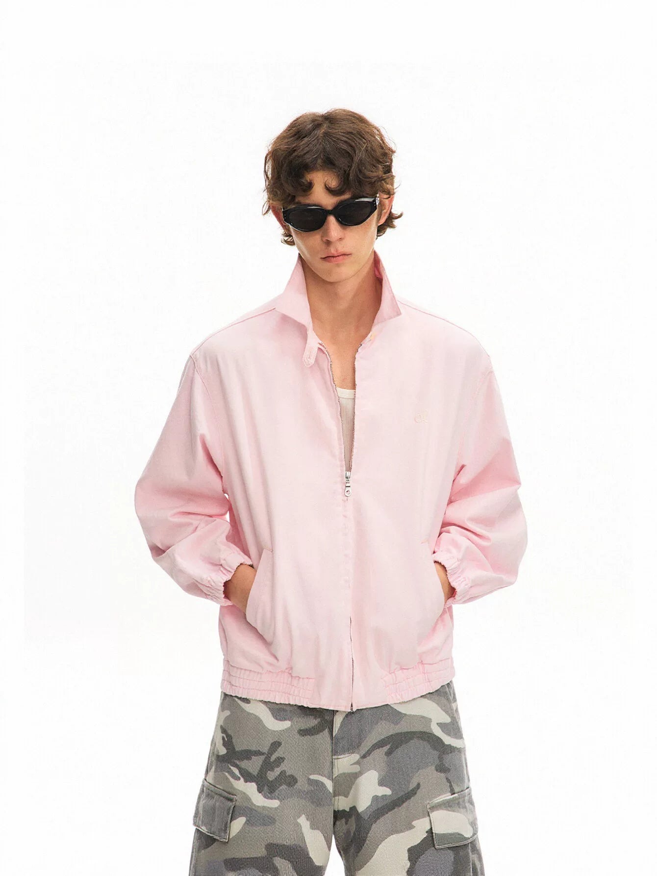 Vintage Washed Oversized Collar Jacket