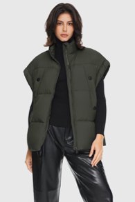 Oversized Padded Stand Collar Vest