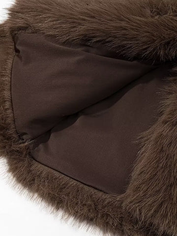 Cozy Mock Neck Faux Fur Coat