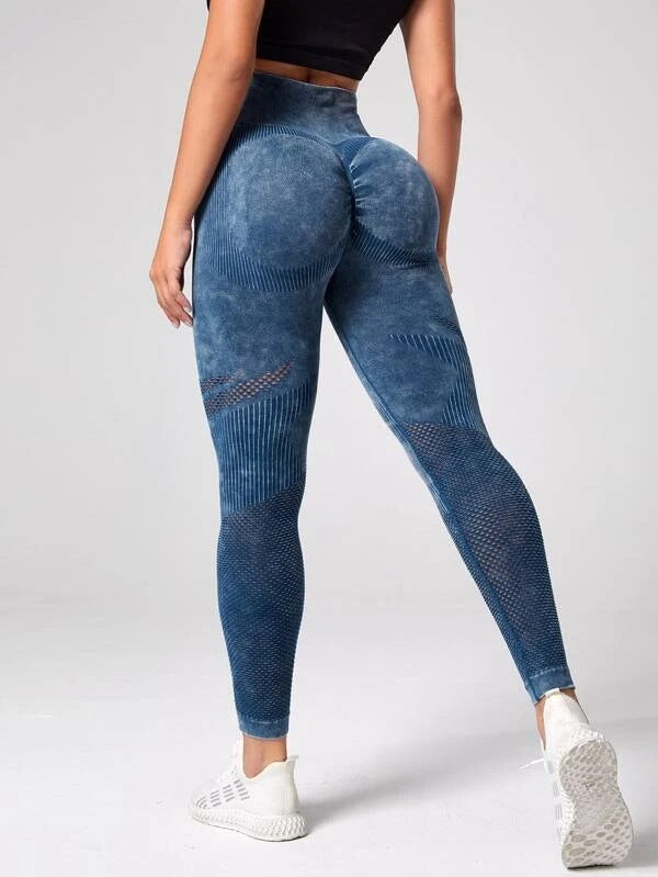 Seamless Butt Lifting Acid Wash Leggings