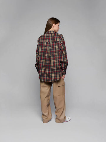 Oversized Plaid Button Up Shirt