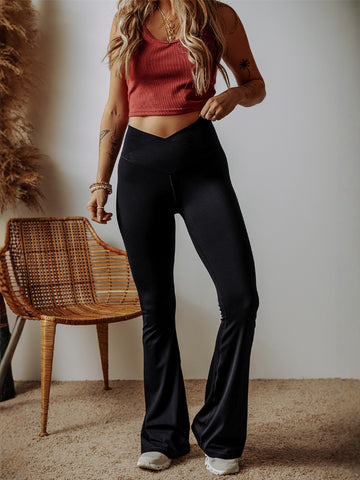High Waist Flare Leg Sweatpants