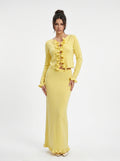Ruffled Trim Knit Maxi Set