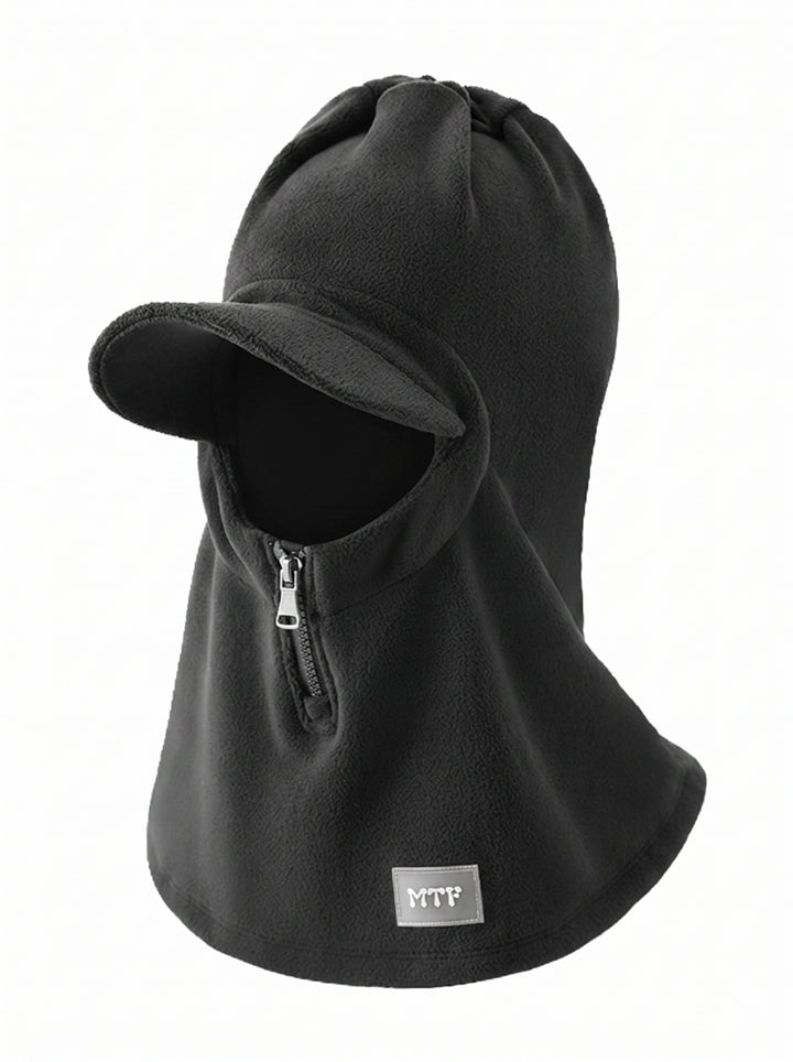 Thermal Fleece Zipper Balaclava Hat