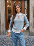 Cozy Fair Isle Pattern Pullover Sweater