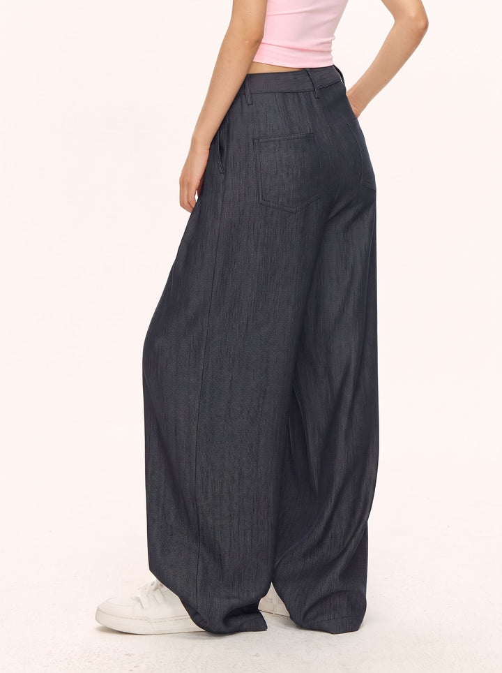High Waisted Pleated Wide Leg Pants