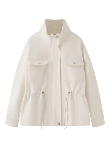 Cinched Waist Utility Jacket