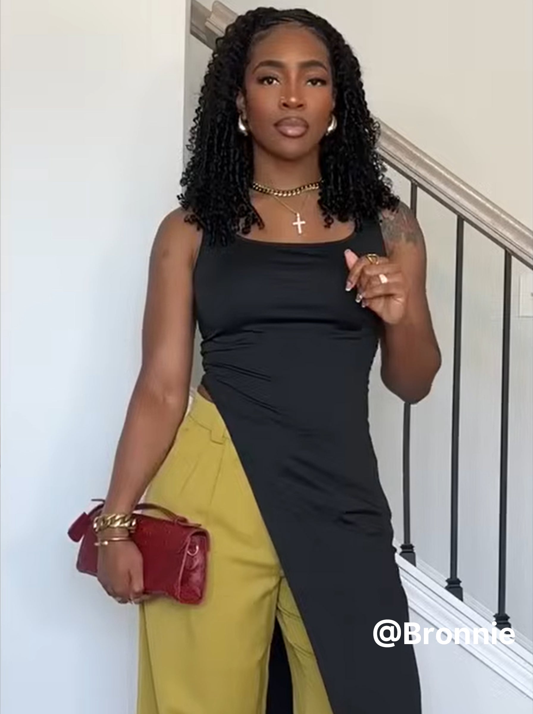 Asymmetric Hem Wide Strap Chic Top