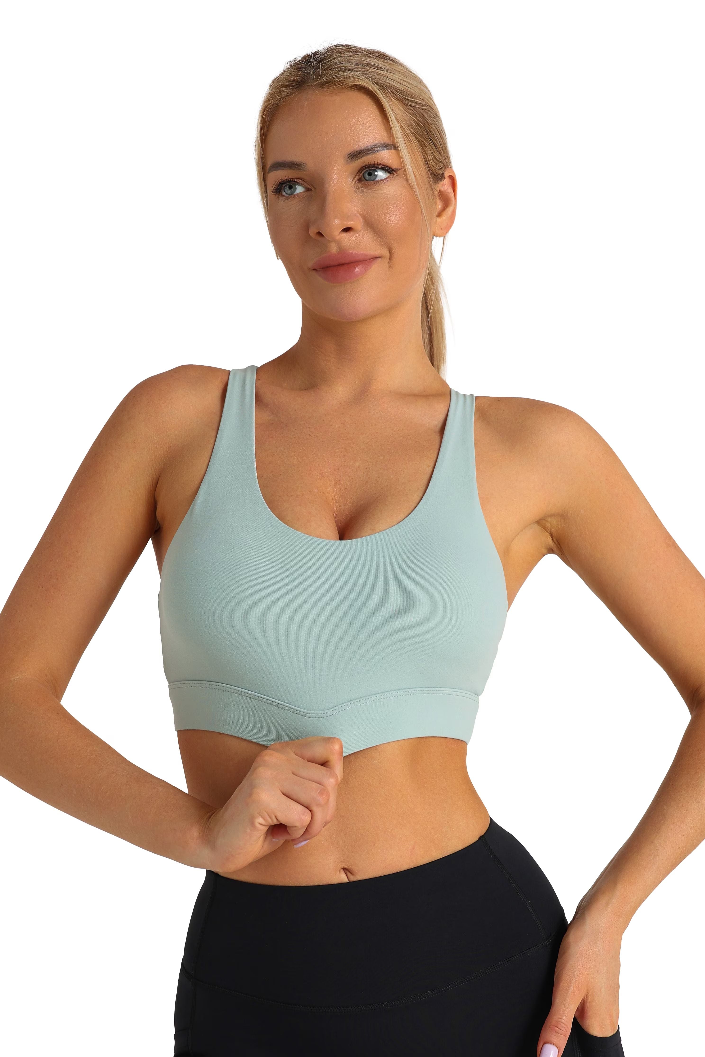 Crisscross Back Supportive Workout Sports Bra