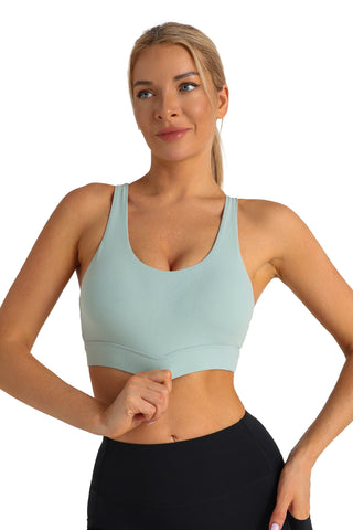 Crisscross Back Supportive Workout Sports Bra