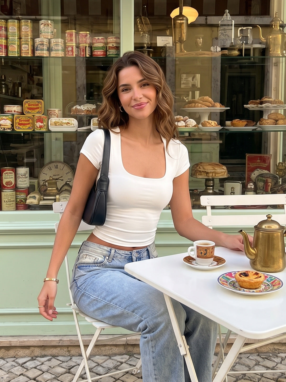 Slim Fit Scoop Neck T Shirt