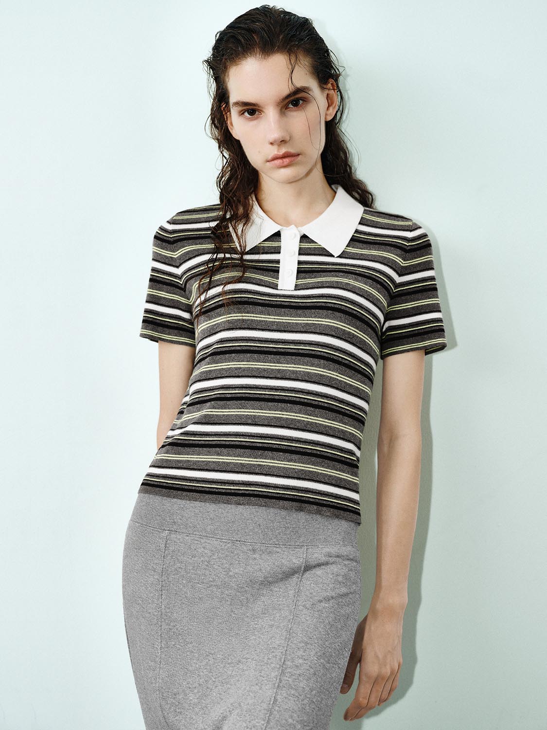 Knitted Striped T-Shirts