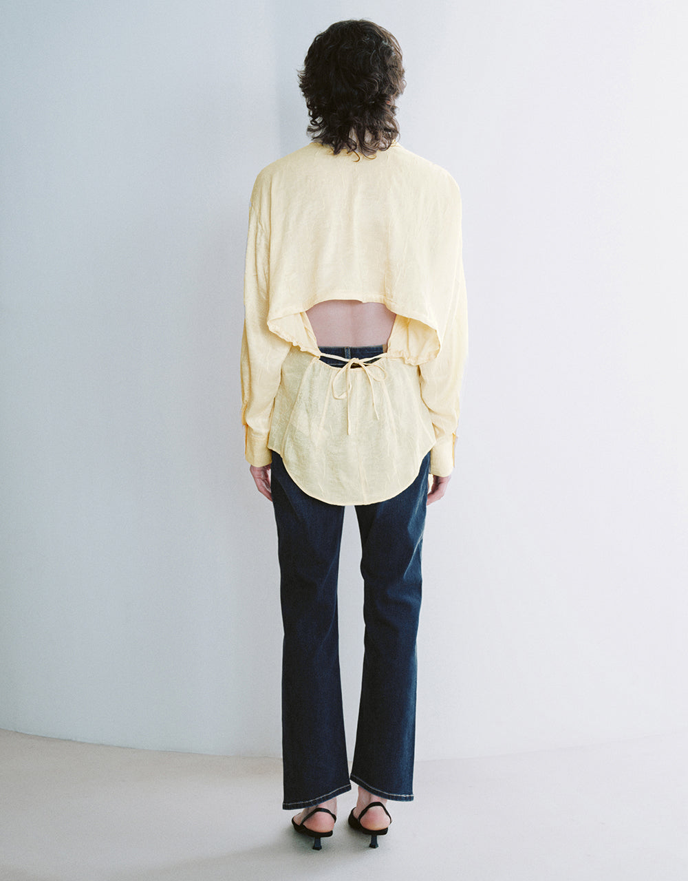 Urban Revivo Textured Button Up Straight Shirt-Beige