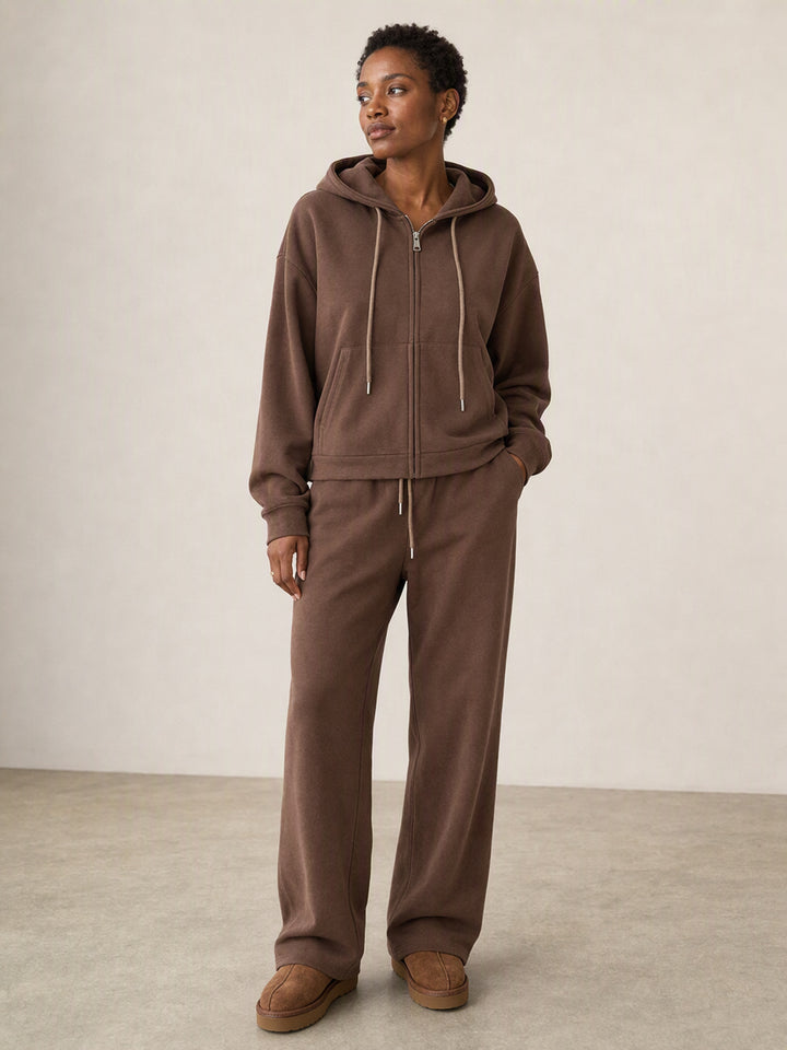 Cozy Oversized Zip Up Lounge Set