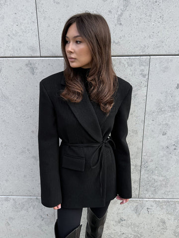 Tailored Structured Brown Blazer Jacket