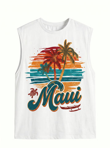 Vintage Maui Graphic Summer Tank Top