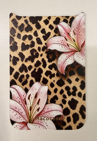 Pink Lily and Leopard Print Phone Case