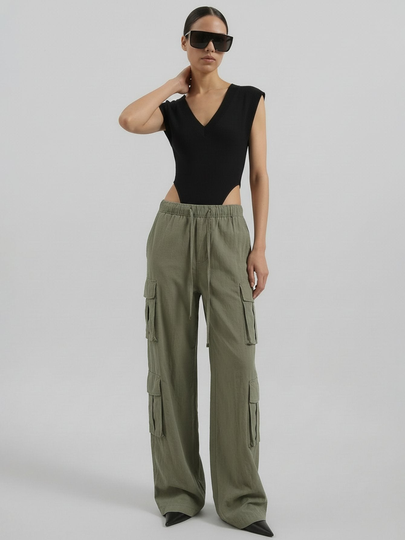 Relaxed Cargo Straight Pants