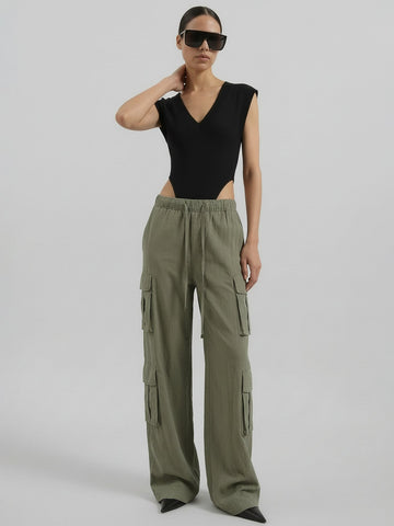 Relaxed Cargo Straight Pants