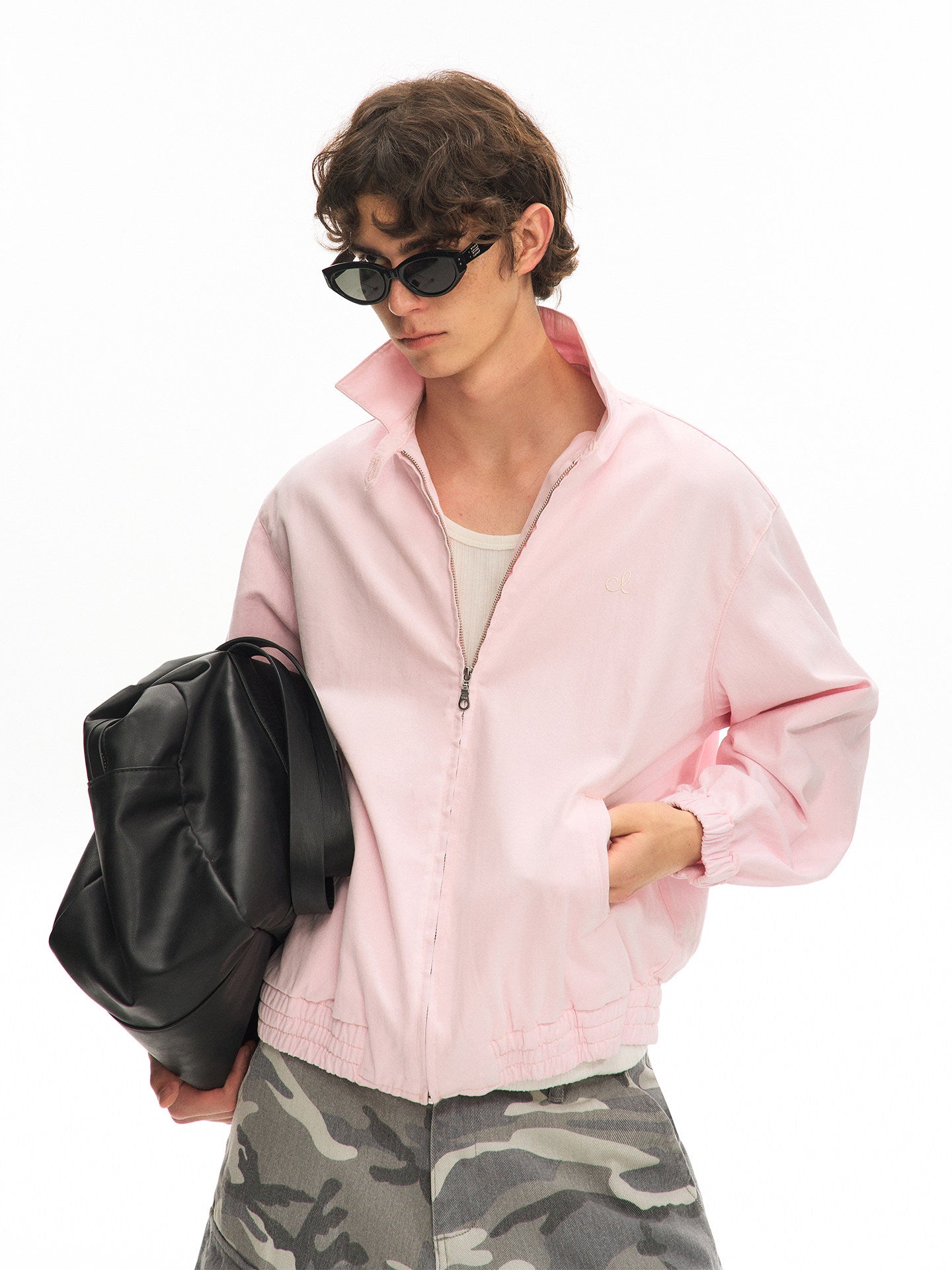 Vintage Washed Oversized Collar Jacket