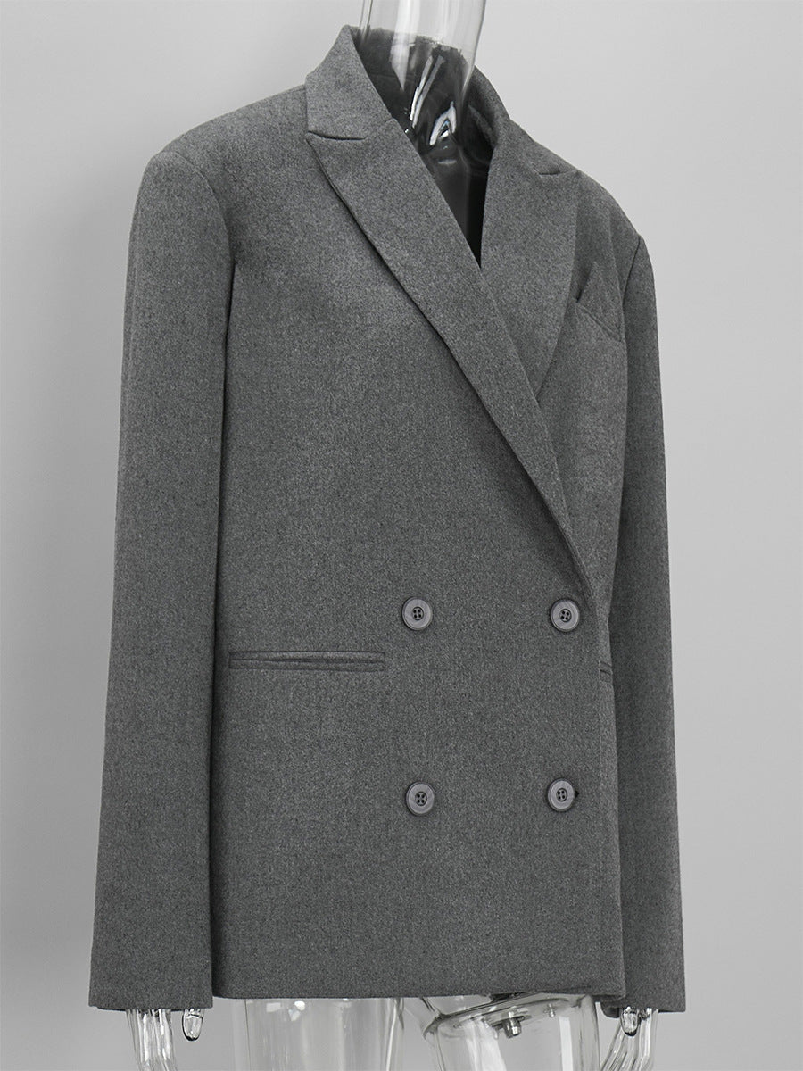 Oversized Double Breasted Wool Blazer