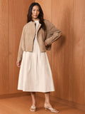 Premium Suede Boxy Snap Jacket