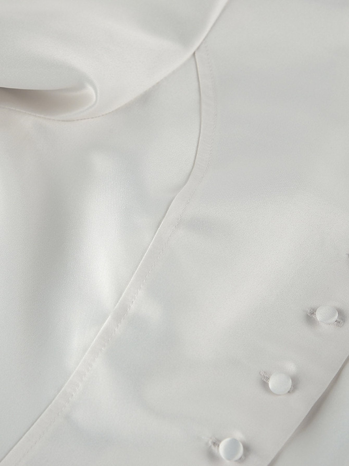 Puff Sleeve Fitted Button Down Shirt