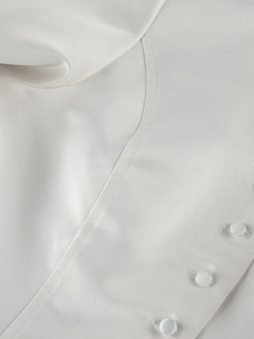 Puff Sleeve Fitted Button Down Shirt