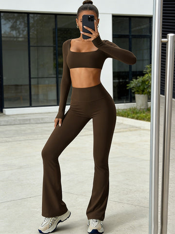 Seamless Sculpting Long Sleeve Pant Set