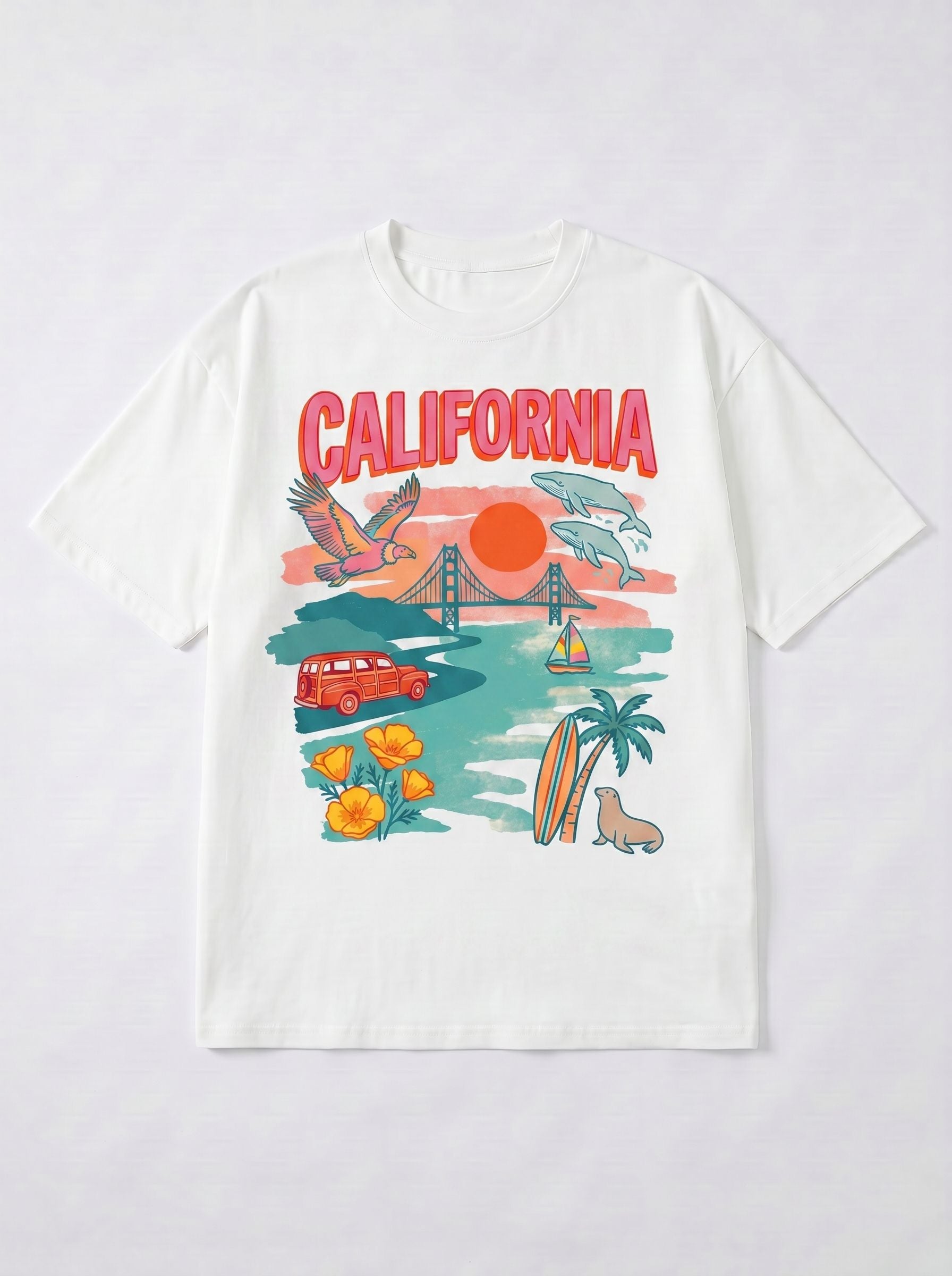 Vintage California Graphic Crewneck T-Shirt