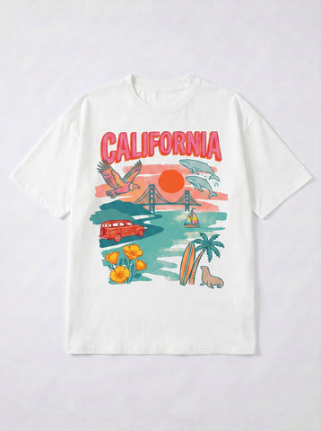 Vintage California Graphic Crewneck T-Shirt