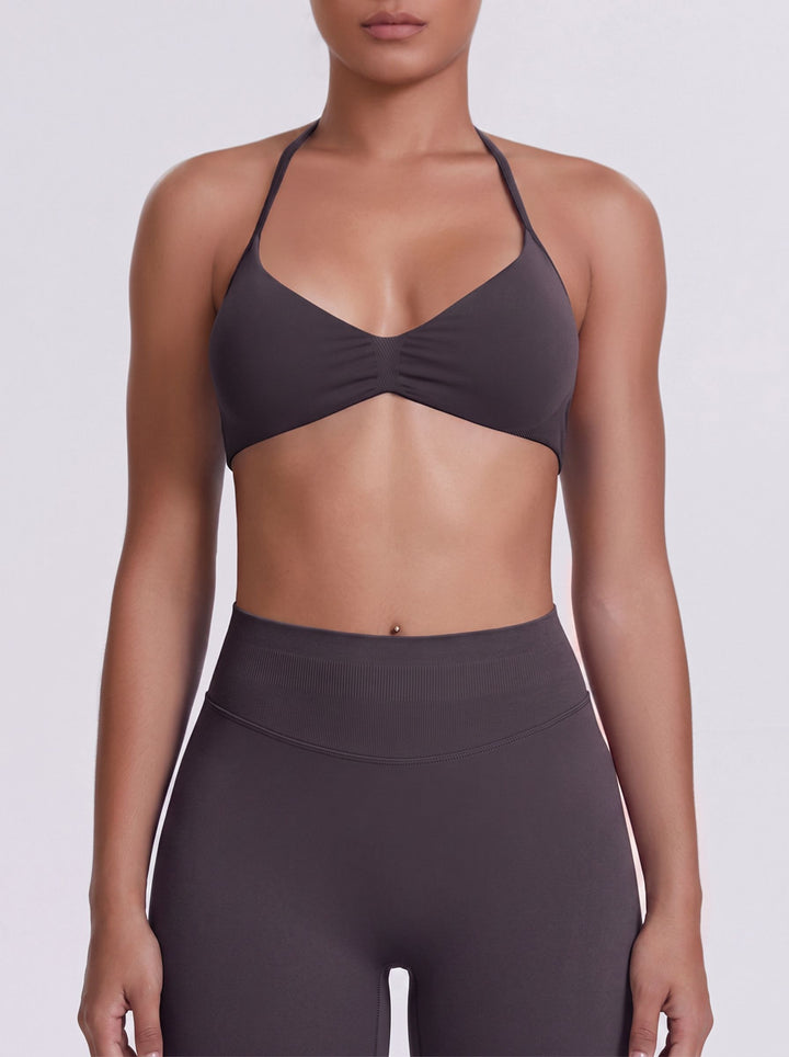Seamless Halter Neck Sports Bra