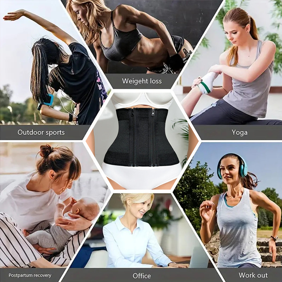 Seamless Zipper Waist Trainer Shapewear