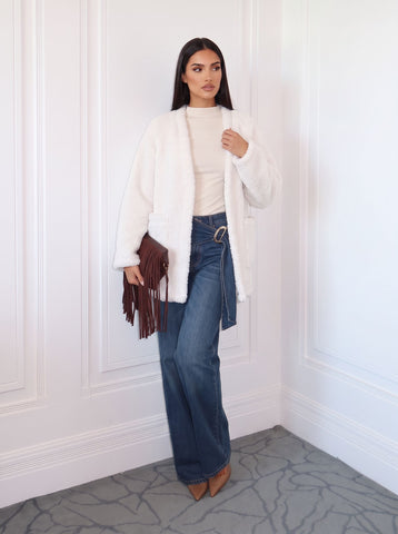 Cozy Open Front Sherpa Jacket