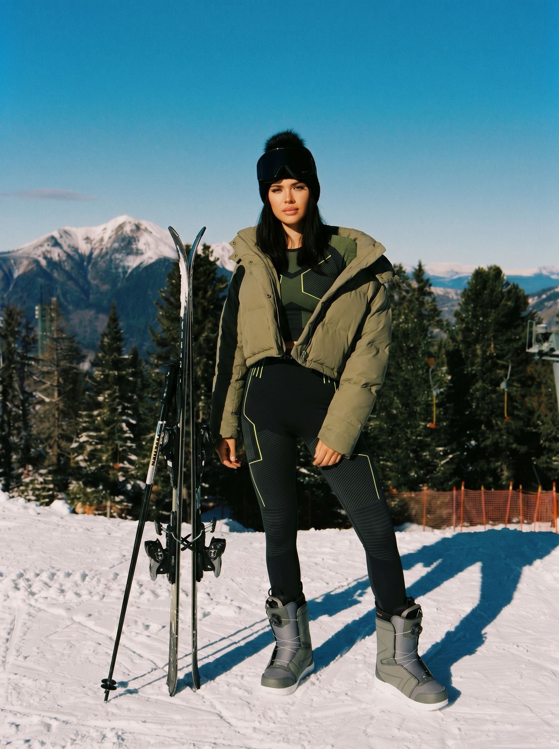 Thermal Contoured High Stretch Ski Leggings